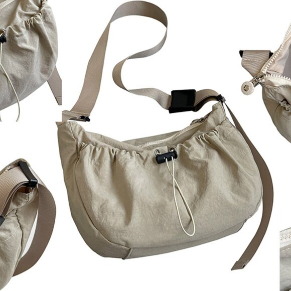 Last Chance! Crescent Bag Nylon Crossbody Bags for Women ORANGE - Picture 3 of 5